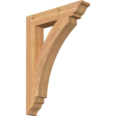 Ekena Millwork Thorton Traditional Smooth Bracket, Western Red Cedar, 3 1/2"W x 20"D x 28"H BKT04X20X28THR01SWR